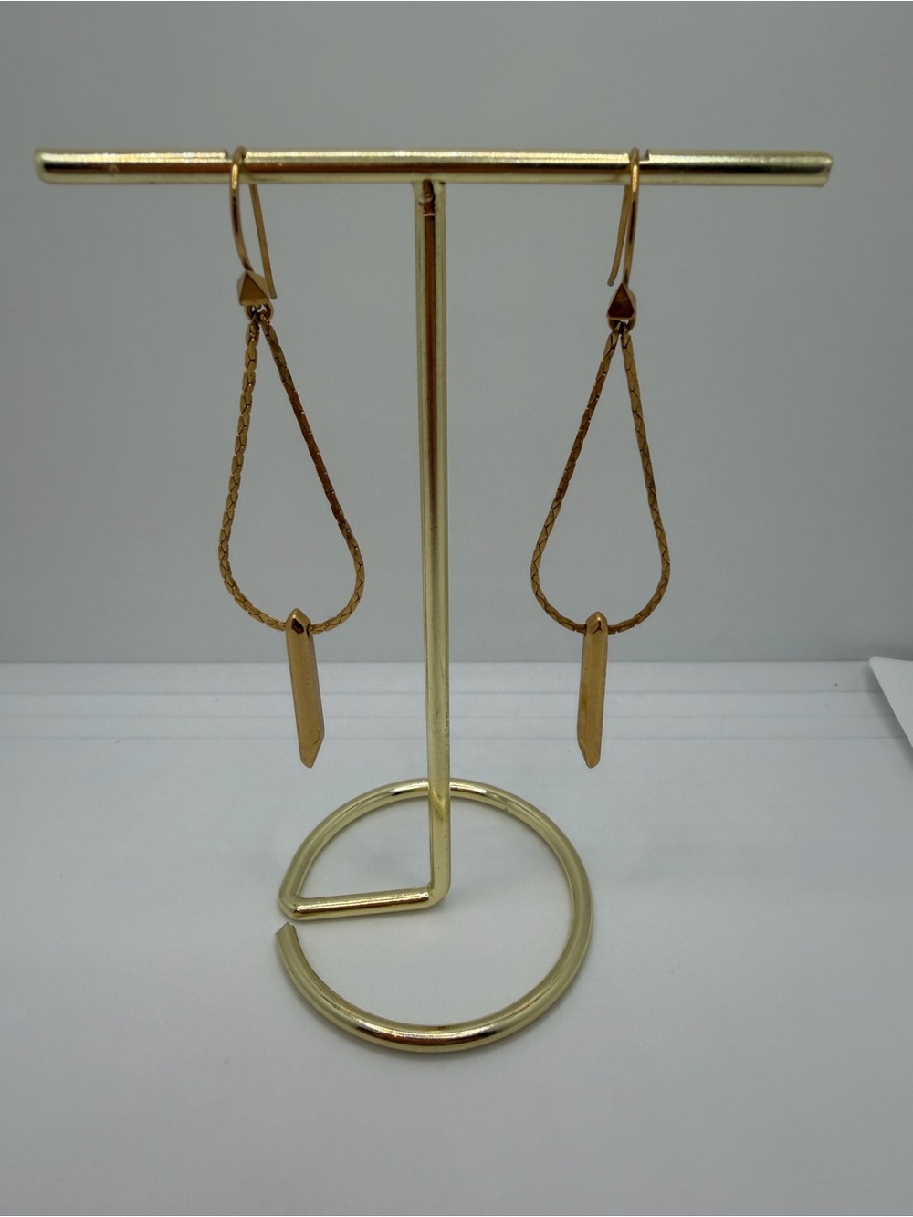 Silver 925 and gold plated  Dangle Earrings - Elegant Teardrop Design